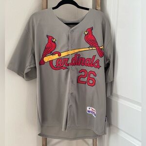 Majestic Authentic Saint Louis Cardinals - Mike Matheny 26 Gray Jersey - Size 48